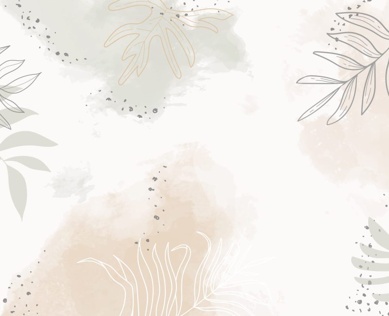 2-เขียว Beige leafy watercolor background vector